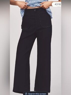 Maeve NWOT sz 33 scalloped ink color